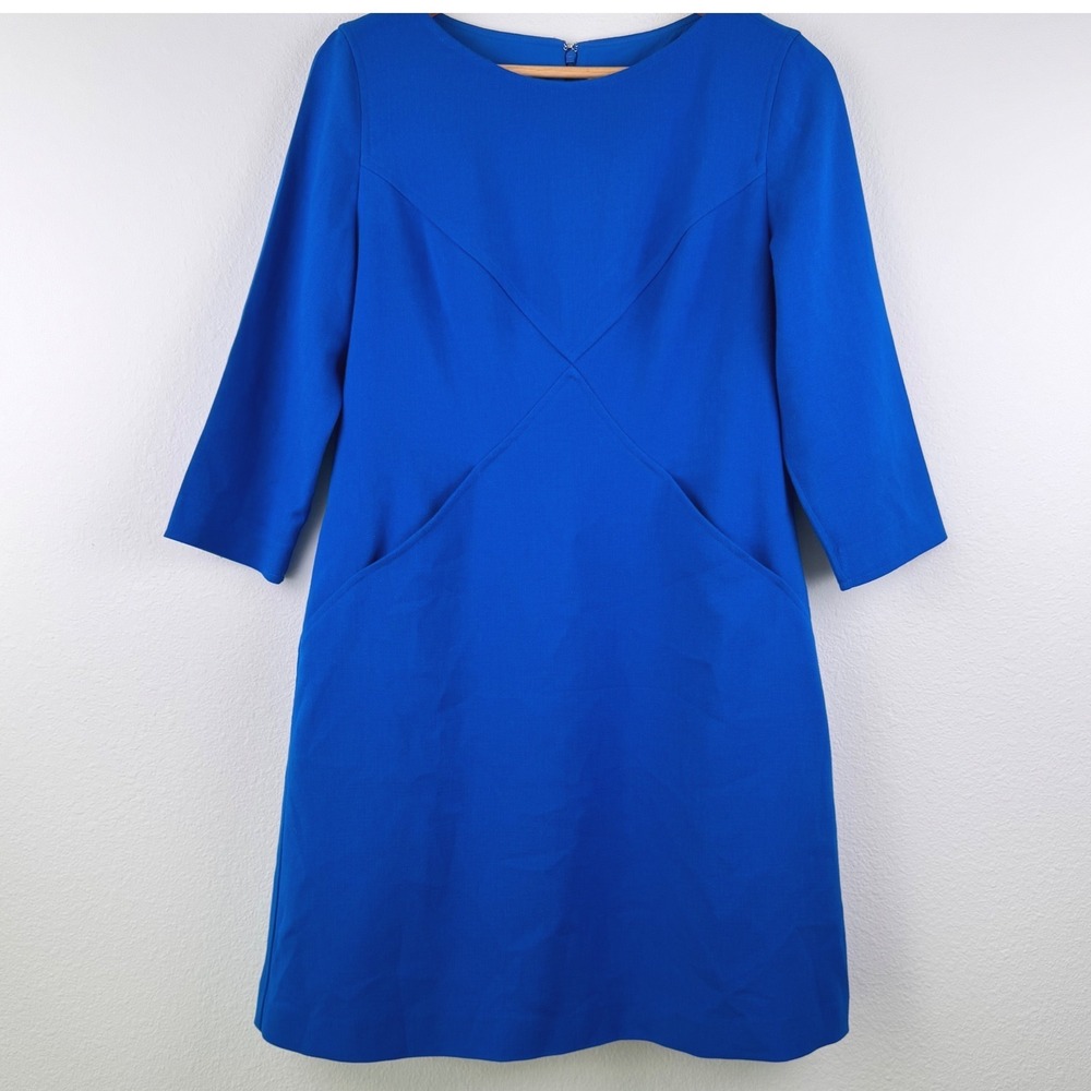 Eliza J Shift Dress Women 12 Blue Excellent Classic Office Chic